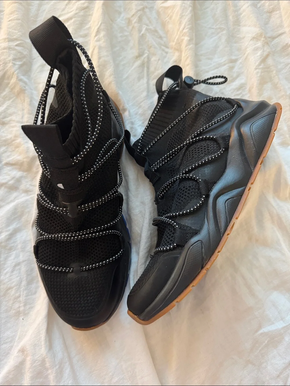 Champion Shoes Women’s Size 8 Black High-Top Athletic Sneakers Fly Knit